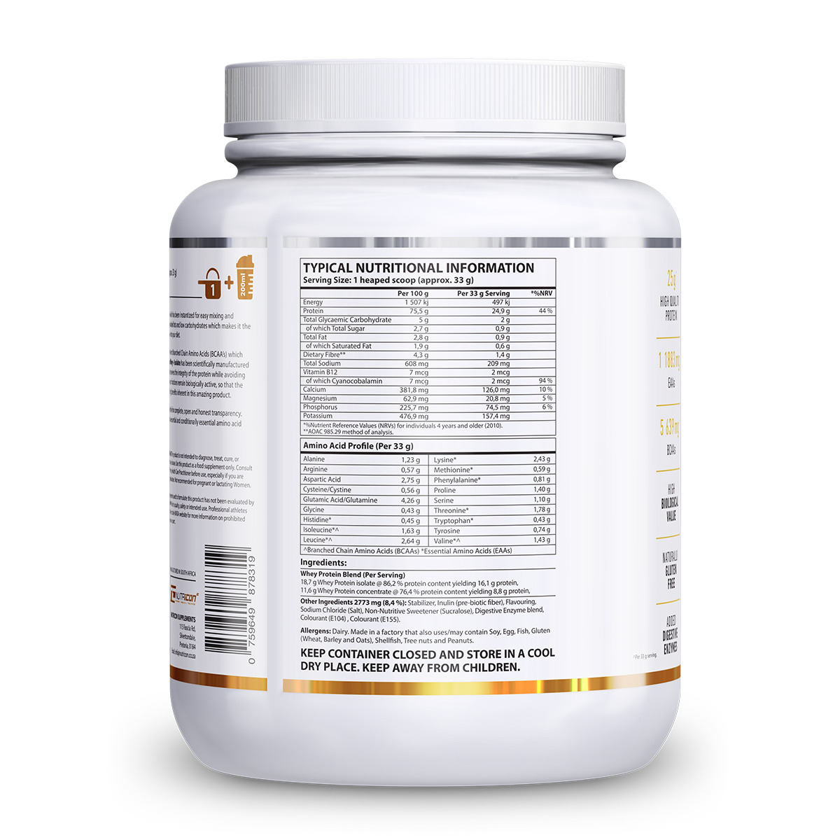 NutriCon Whey+Isolate Protein Powder Shake