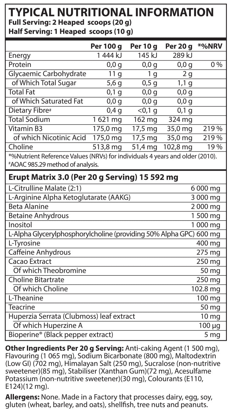 NutriCon Erupt Pre-Workout Powder