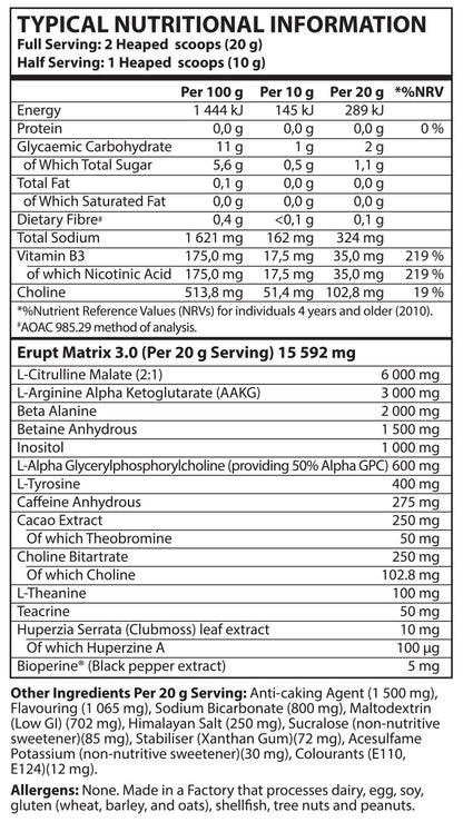 NutriCon Erupt Pre-Workout Powder