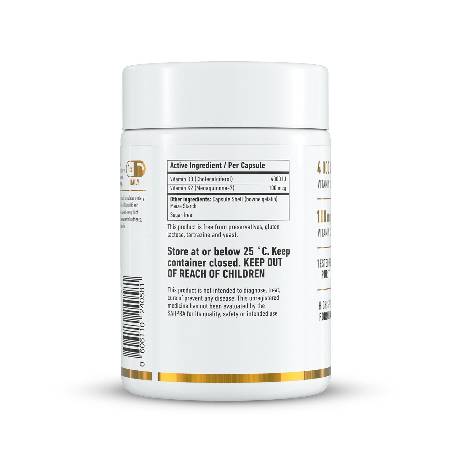 NutriCon Vitamin D3+K2 Complex Capsules