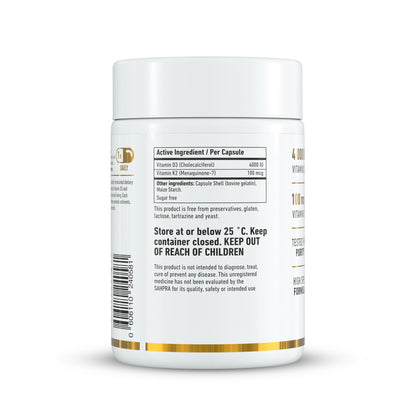 NutriCon Vitamin D3+K2 Complex Capsules