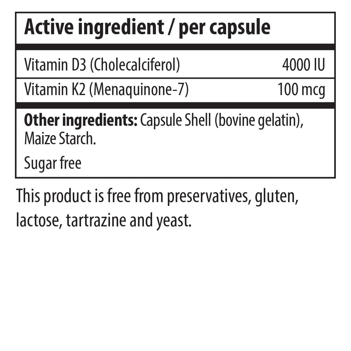 NutriCon Vitamin D3+K2 Complex Capsules