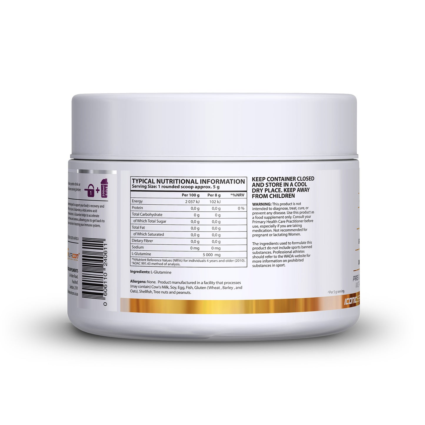 NutriCon Pure Glutamine Powder